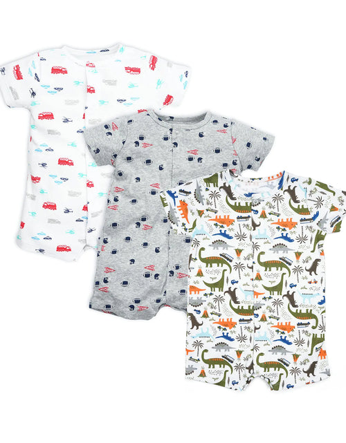 Load image into Gallery viewer, Minicoco Baby Infant Boys Short Sleeve Rompers Jumpsuits Cotton Summer Clothes for Toddler
