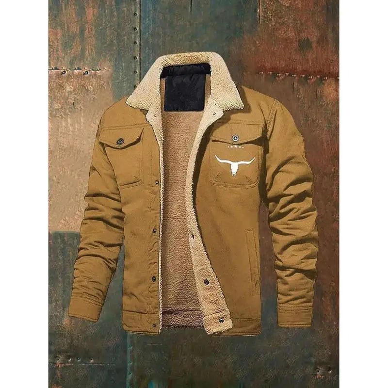 Men'S Fleece-Lined Cotton casual Jacket Work wear