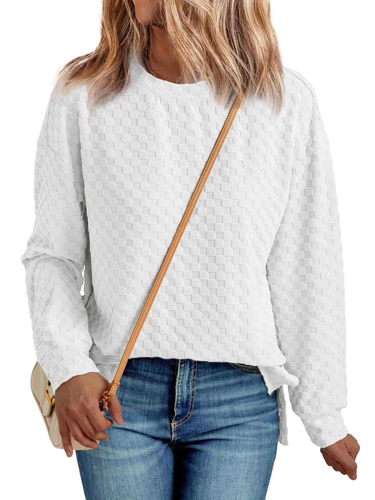 AUTOMET Business Casual Long Sleeve Shirts Tops Womens Trendy Dressy Blouses Cute Work Loose Fit Tee Tshirts 2024 Fall Fashion Clothes Ladies Tunic Clothes Outfit Clothing White