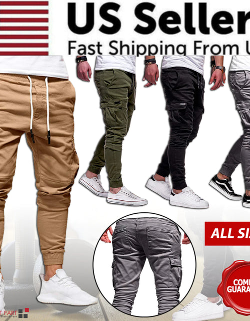 Load image into Gallery viewer, Men&#39;s Casual Joggers Pants Sweatpants Cargo Combat Loose Sport Workout Trousers
