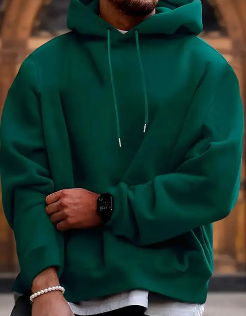 Load image into Gallery viewer, Men&#39;s Solid Color Hooded Jumper

