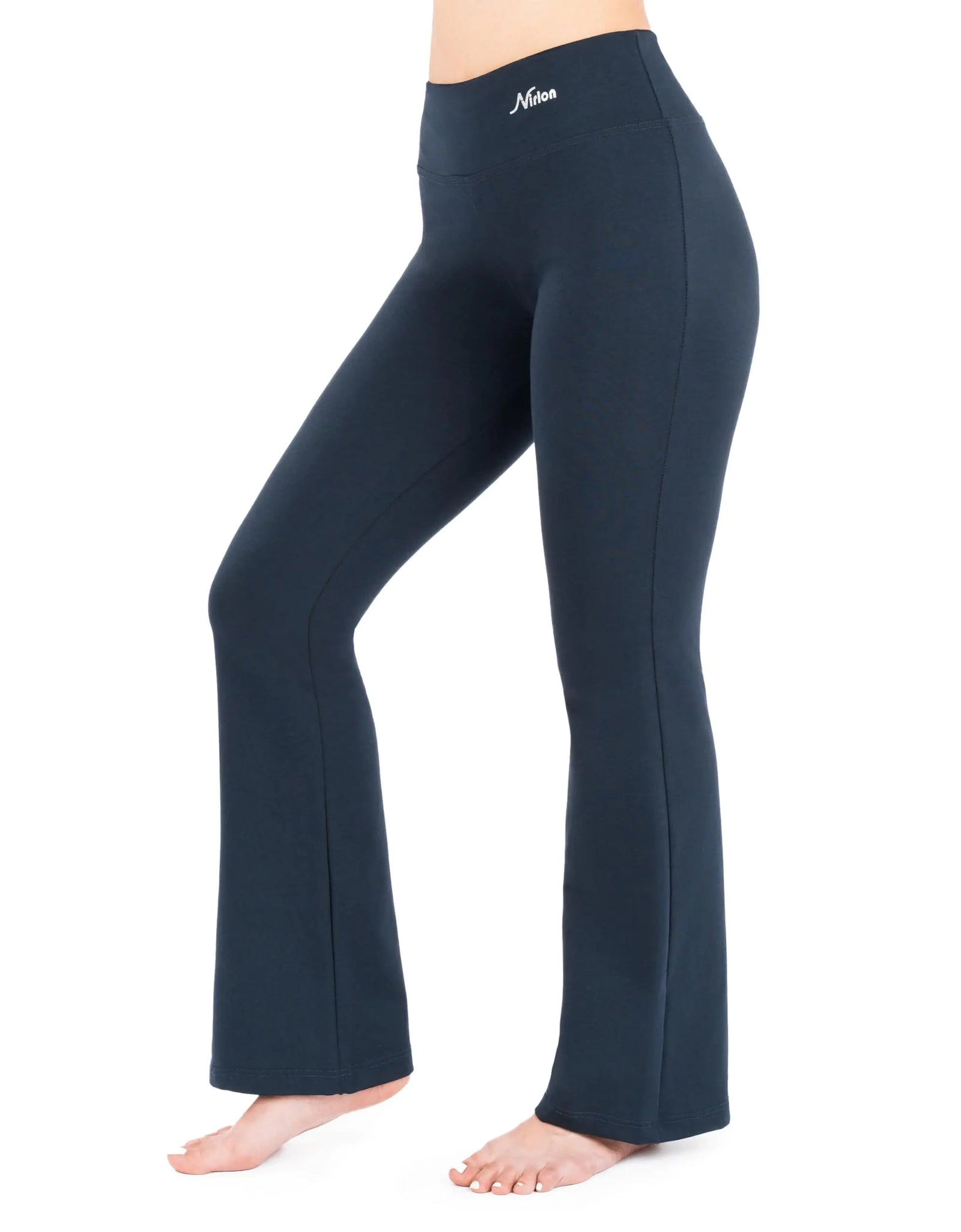Nirlon Womens Bootcut Yoga Pants - Flare Leggings Yoga Pants Women Soft & Breathable Womens Yoga Pants Flared Leggings Regular & Plus Size Yoga Pants for Women Wide Leg (2XL 30" Inseam Graphite)