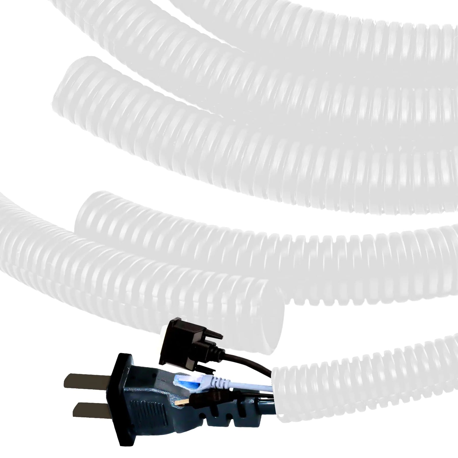 Cacovedo Cord Protectors from Pets 30FT Electric Wires Covers Cord Covers for Pets Cord Management Protect Wires from Chewing Through Safe Around Rabbits Cats，Dogs-Outside Diameter 15.8mm