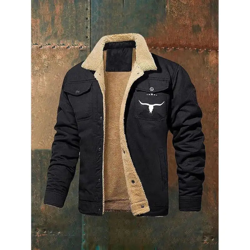 Men'S Fleece-Lined Cotton casual Jacket Work wear