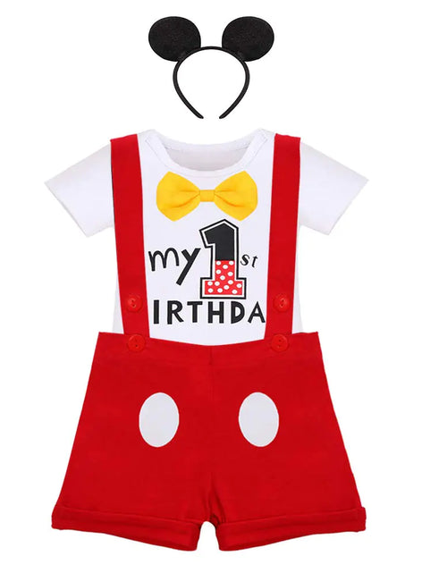 Load image into Gallery viewer, IBTOM CASTLE Baby Boys Formal Wedding Suits Infant Top Romper Bodysuit Cake Smash Photo Props 3Pcs Clothes Set ONE+Bib Pants Overalls Clothes Set for Photo Shoot White-1st Birthday 6-12 Months
