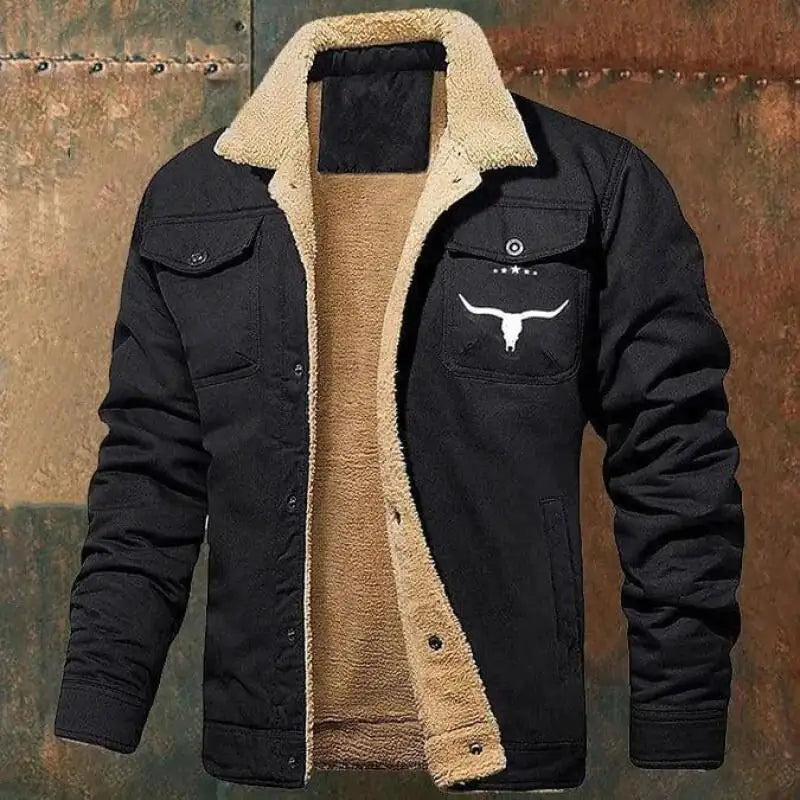 Men'S Fleece-Lined Cotton casual Jacket Work wear