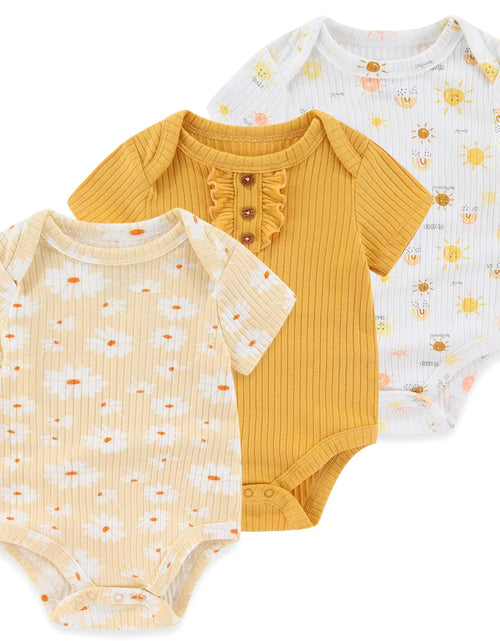 Load image into Gallery viewer, Ruliby Baby Bodysuit Cotton Baby Girls Clothes Short Sleeve Romper 6-9 Months
