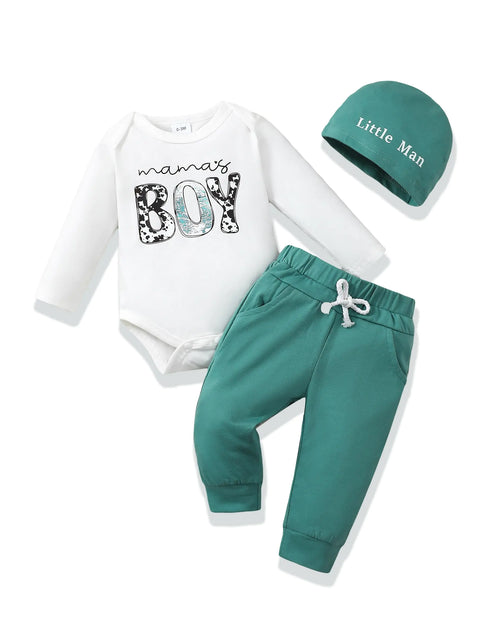Load image into Gallery viewer, Newborn Infant Baby Boy Clothes Winter Baby Boy Fall Outfits 0-3 Months White Romper Coming Home Preemie Clothes Boys Mamas Baby Clothes for Boys 0-3 Months Baby Boy Clothes Spring
